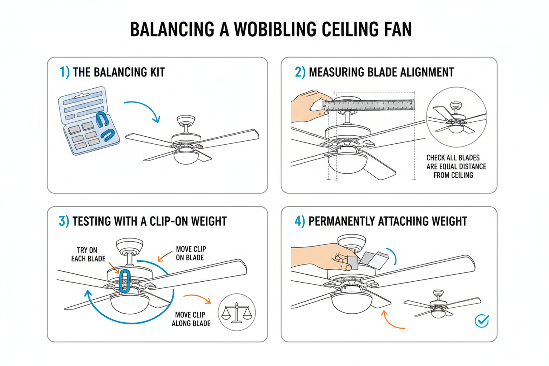 How to Balance a Ceiling Fan: Stop the Wobble with Simple Steps