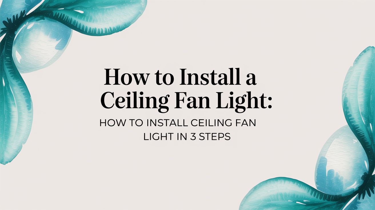 How to Install a Ceiling Fan Light: Your Fun Guide to a Flawless DIY i ...