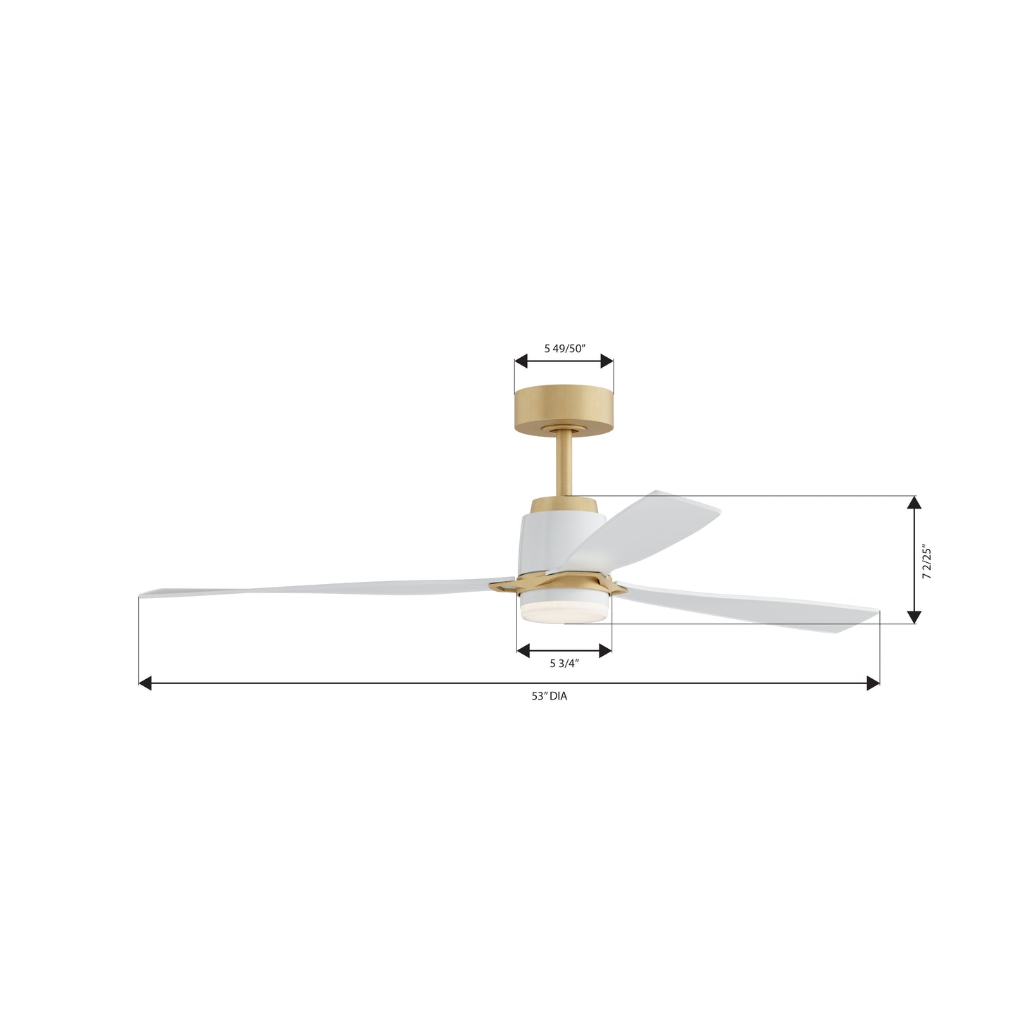 Foxden 53 Brass/White