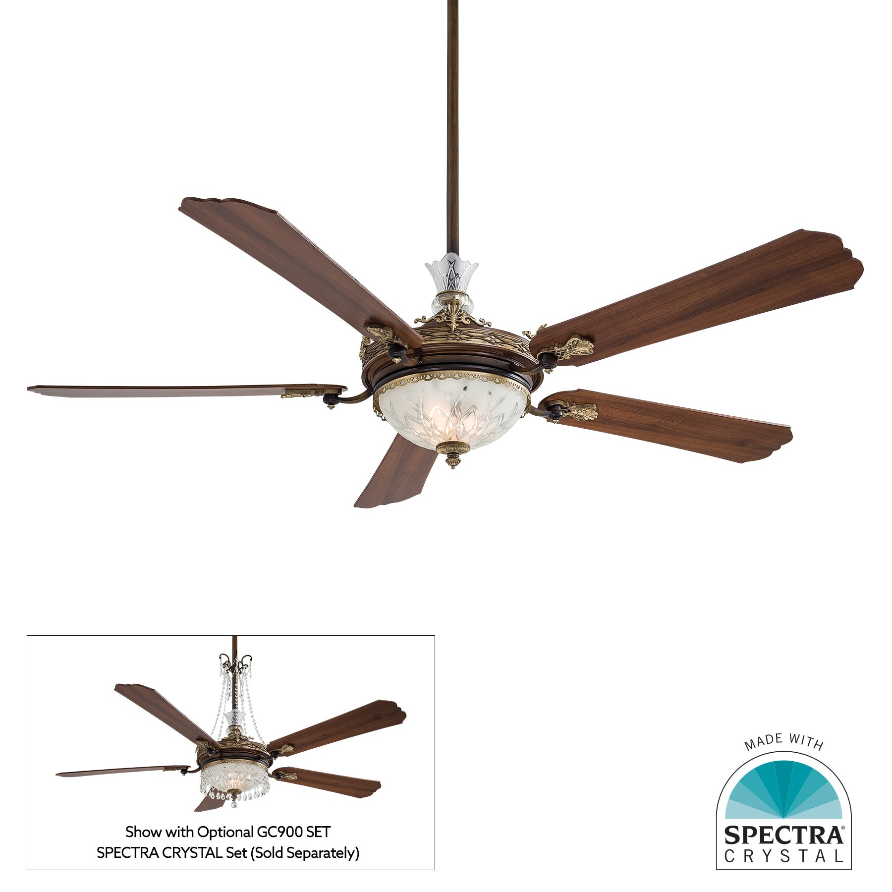 Minka Cristafano 68 Walnut Ceiling Fan Blades