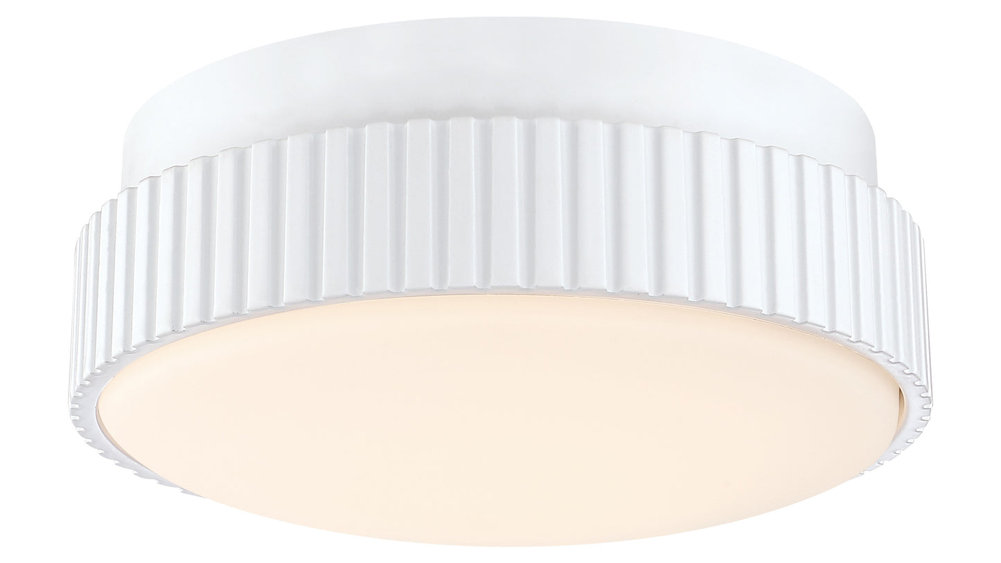 Kute Knurled Light Kit Matte White Light Kit