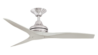 Spitefire Brushed Nickel Motor with a White Washed Blade 