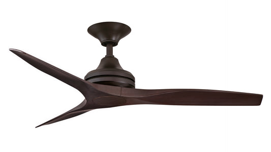 A spitfire ceiling fan with a Dark Bronze motor, and Dark Walnut Blades